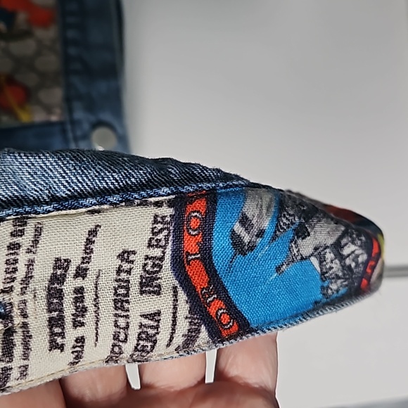 Small Revivify Demin Jacket with Gucci Scarf details - Picture 3 of 6